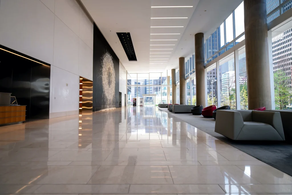 Modern building lobby