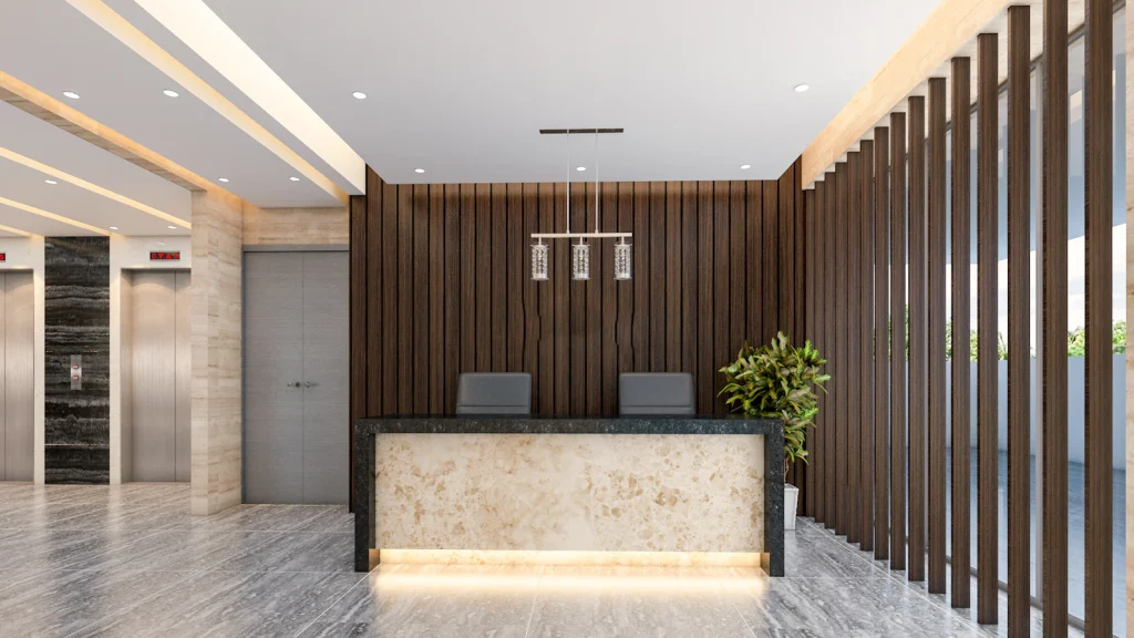 Corporate reception desk